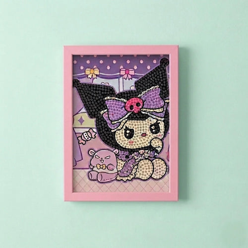 Kuromi Cozy Teddy Room Diamond Painting Kit (1pc)