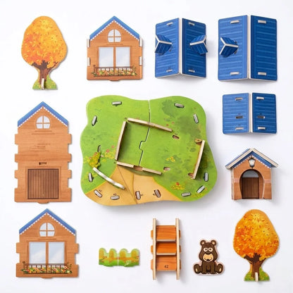 Cosy Bear Garden House 3D Puzzle (1Pc)