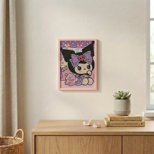 Kuromi Cozy Teddy Room Diamond Painting Kit (1pc)