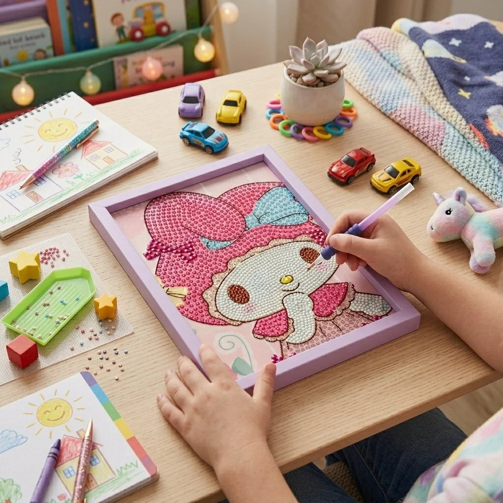 Kuromi Pink Bunny Diamond Painting Kit (1pc)