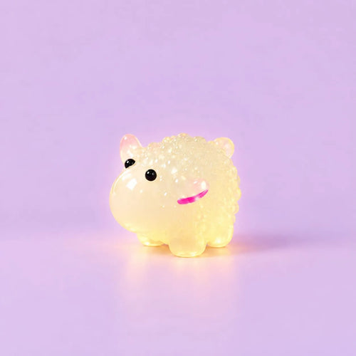 Miniature Glow Sheep Assorted (1pc) displayed on a light purple background