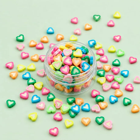 Miniature Polymer Clay Heart Fimo Assorted (10pcs)