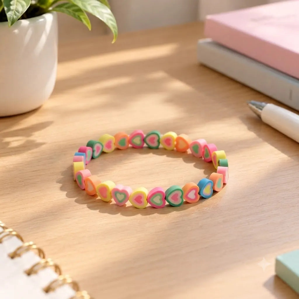 Miniature Polymer Clay Heart Fimo Assorted (10pcs)