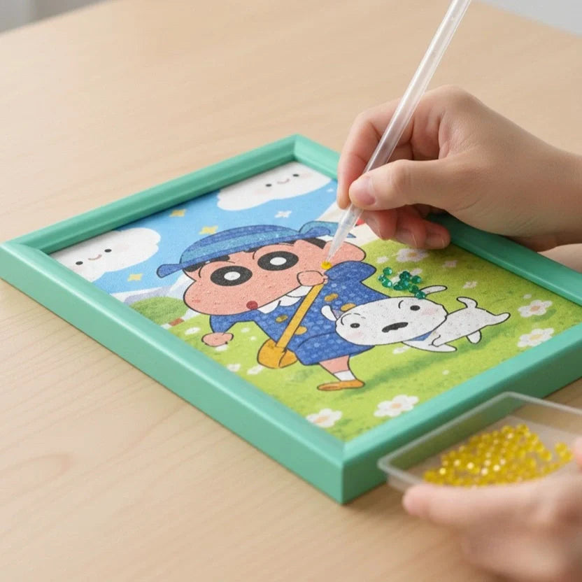 Shinchan & Puppy Diamond Painting Kit (1Pc)