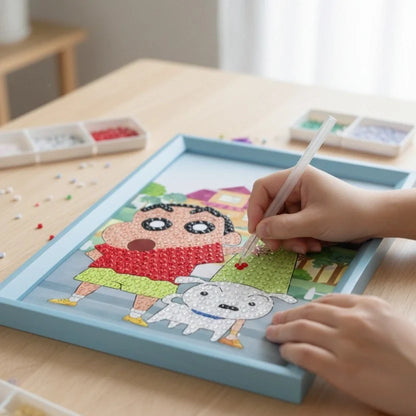 Family Shinchan Diamond Painting Kit (1Pc)