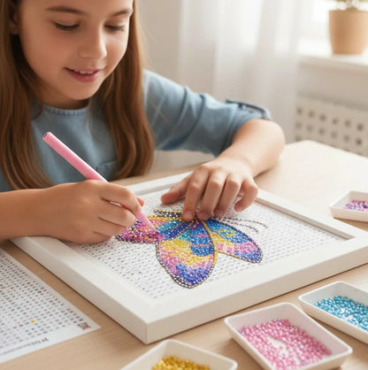 Jewel Butterfly Diamond Art Painting Kit (1Pc)