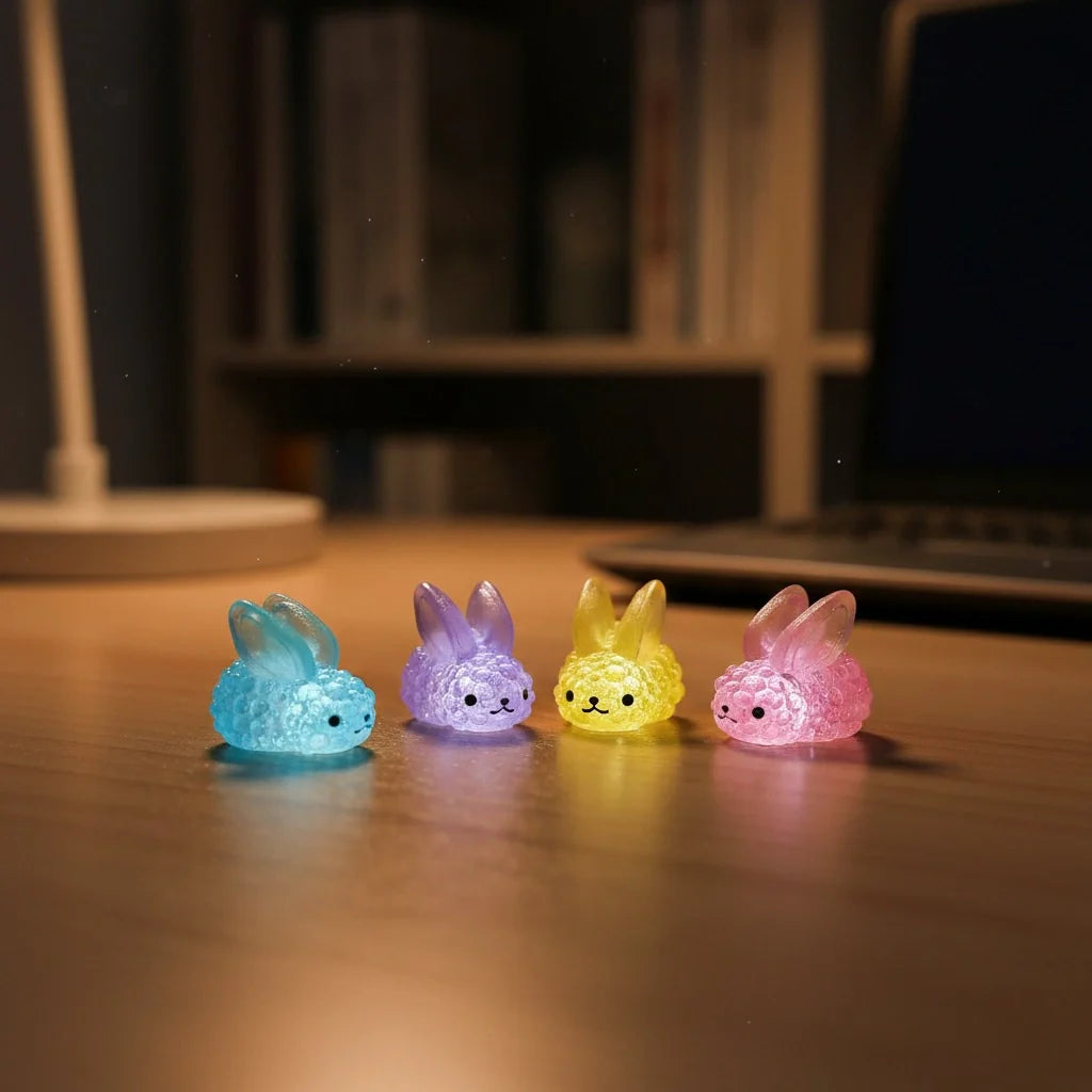 Miniature Glow Resin Rabbit Assorted (1pc)