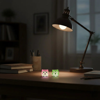 Miniature Glow Resin Owl Assorted (1pc)
