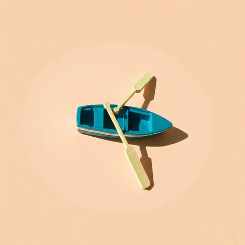 Miniature Boat with Oars Assorted (1pc)