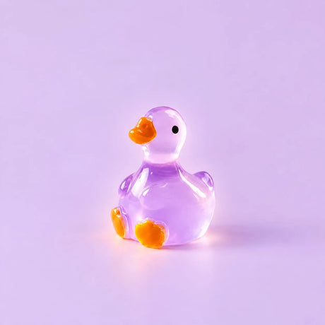 Miniature Glow Cute Duck Assorted (1pc) displayed on a light purple background