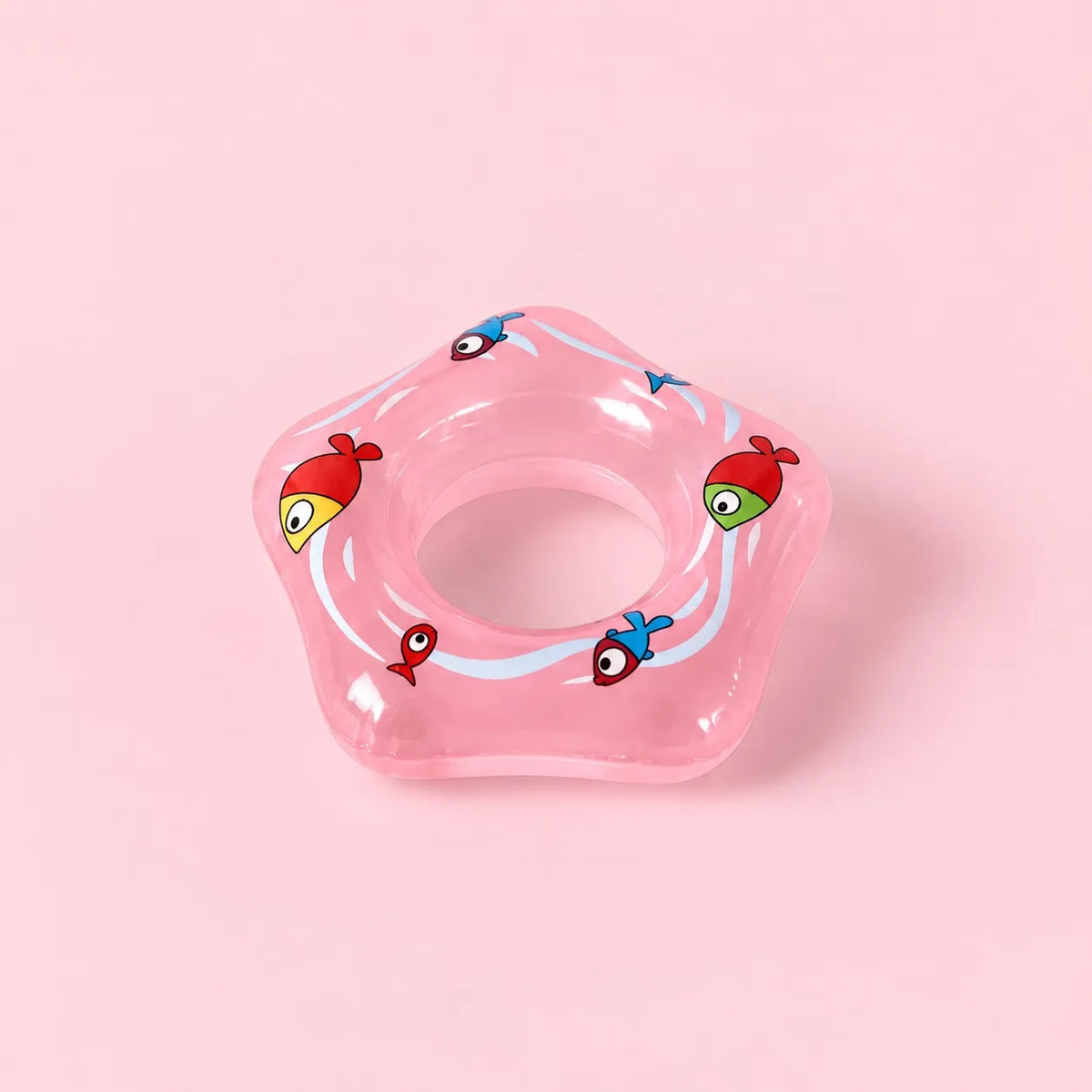 Miniature Glow Floating Swimming Ring Assorted (1pc) displayed on a pink background