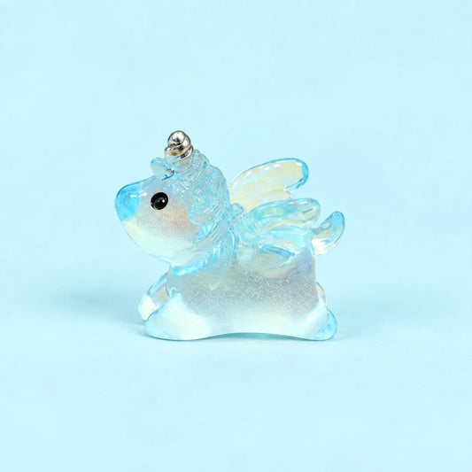 Miniature Glow Unicorn Horse Assorted (1pc) displayed on a light blue background