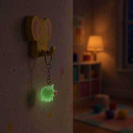 Miniature Mini Pig Assorted (1pc) glowing on a wall in a dimly lit room