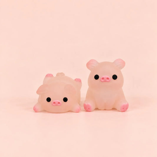Miniature Glow Pink Yoga Pig Assorted (1pc)