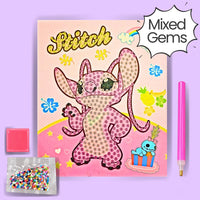 Pink Hawaiin Alien Diamond Painting Kit Assorted Gems (1pc)