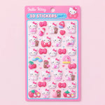 Pink Ribbon Kitty 3D Stickersheet
