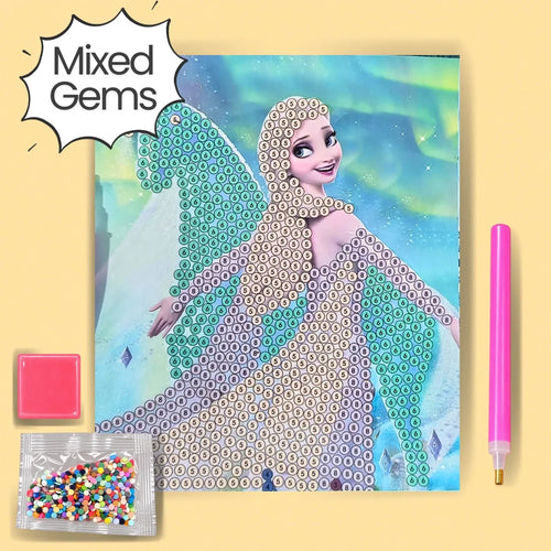 Snow Queen Diamond Painting Kit Assorted Gems (1pc)