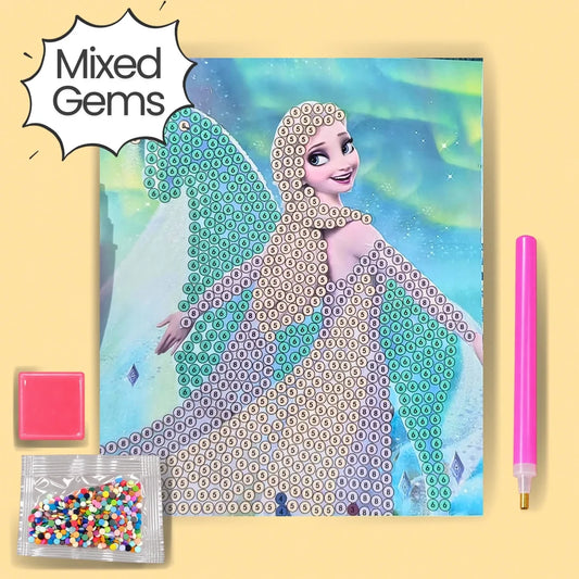 Snow Queen Diamond Painting Kit Assorted Gems (1pc)