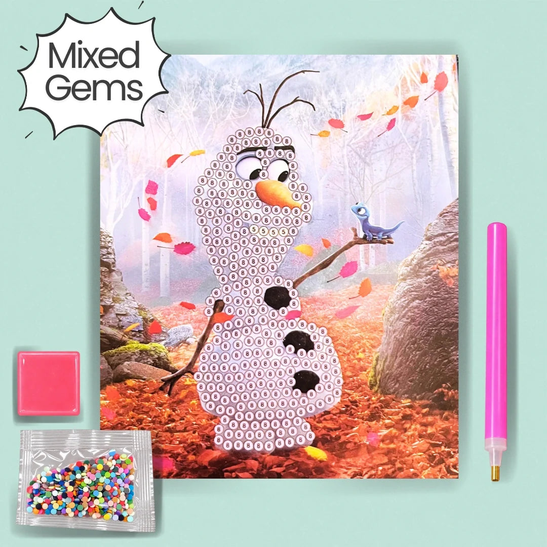 Snowman Diamond Painting Kit Assorted Gems (1pc)
