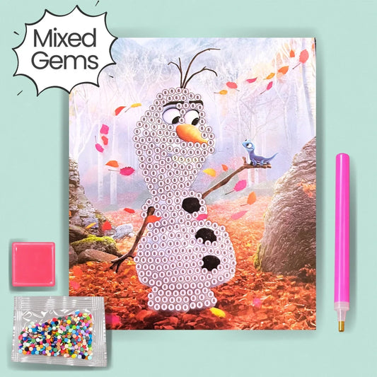 Snowman Diamond Painting Kit Assorted Gems (1pc)