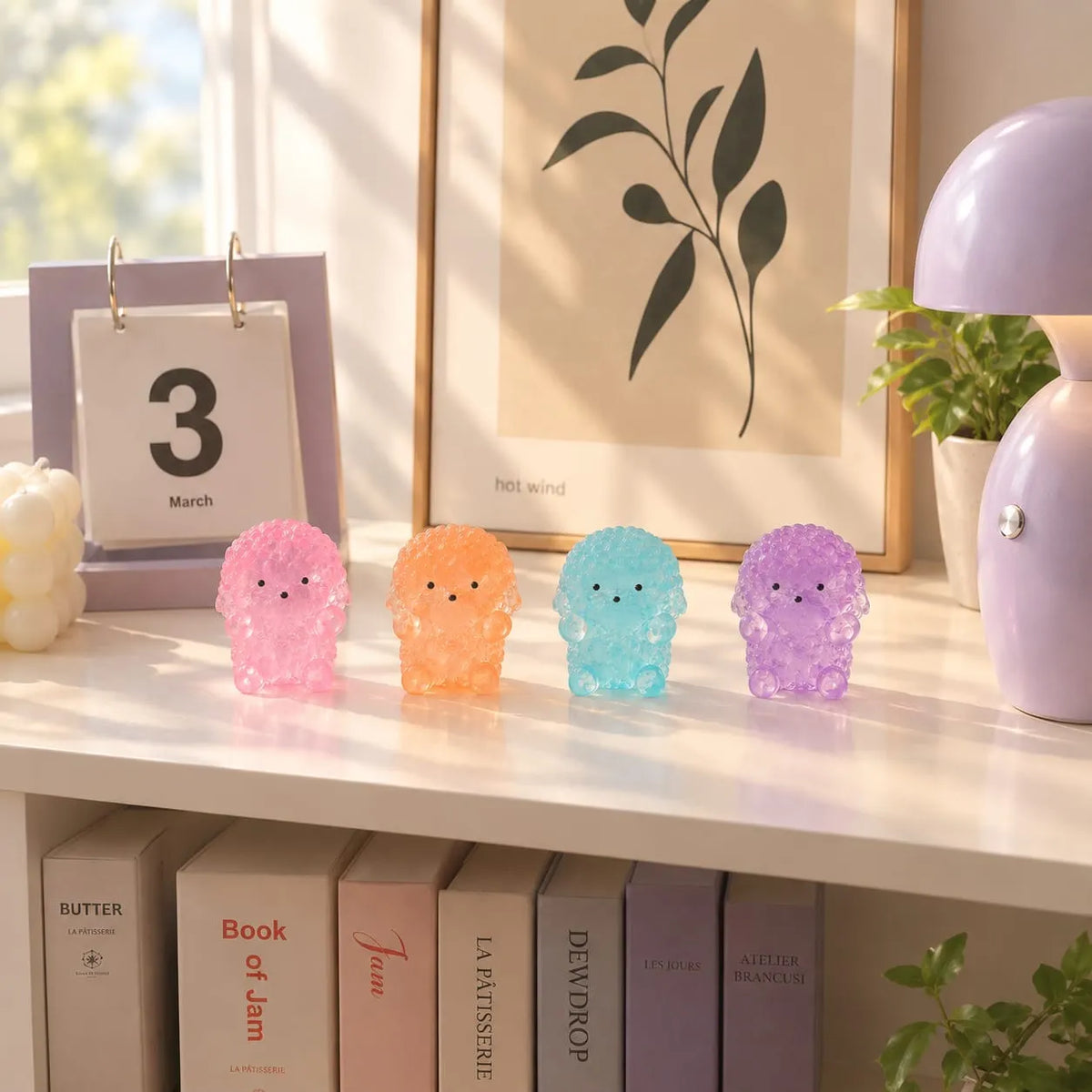Miniature Glow Teddy Dog Assorted  (1pc)