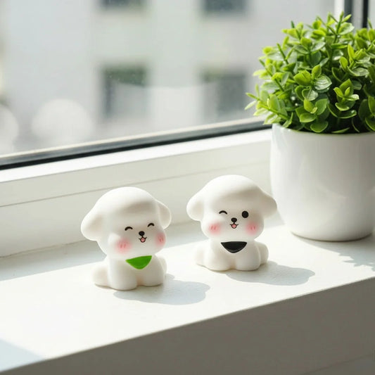 Miniature White Puppy Assorted (1pc)