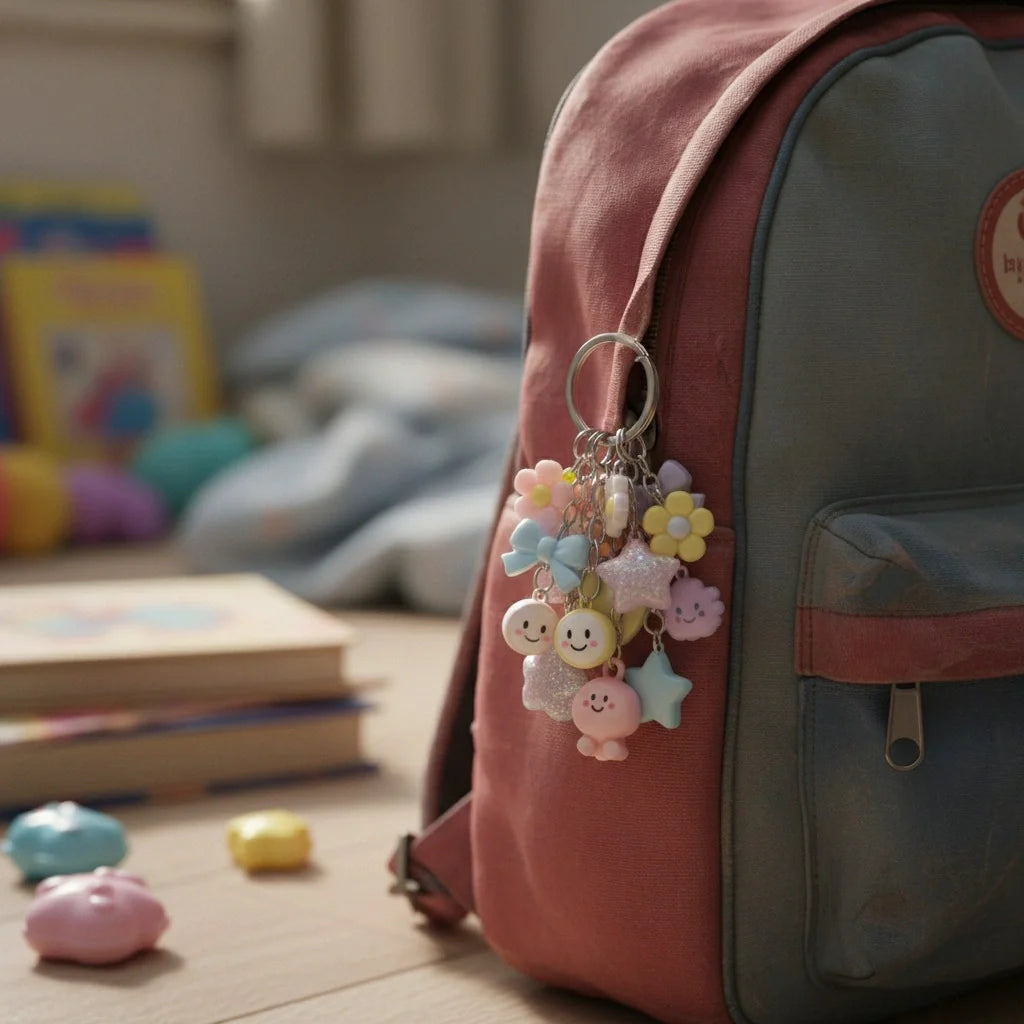 Miniature Mix Assorted (1pc) displayed on a backpack