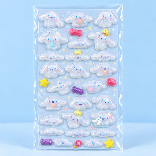 Cloud Puppy 3D Stickersheet