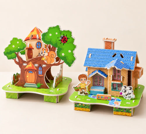 Fairytale Cottages 3D Puzzle Pack (2 in 1 set)