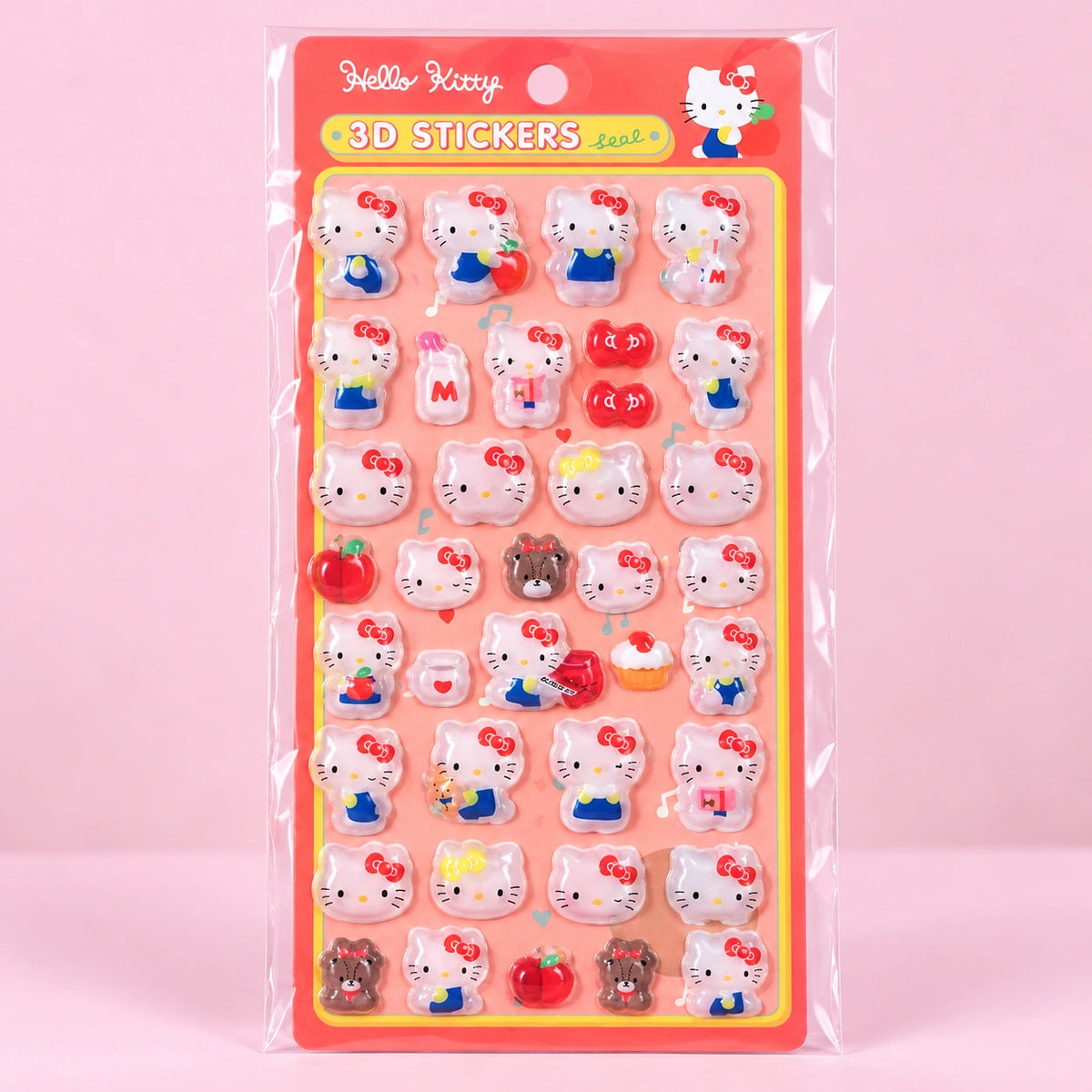 Red Ribbon Kitty 3D Stickersheet