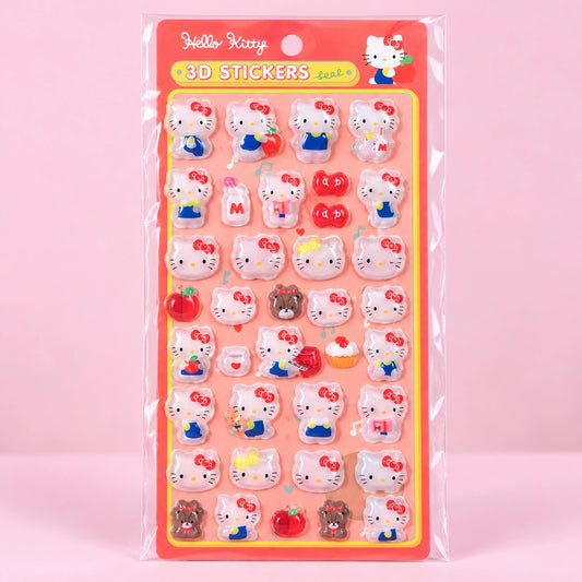Red Ribbon Kitty 3D Stickersheet