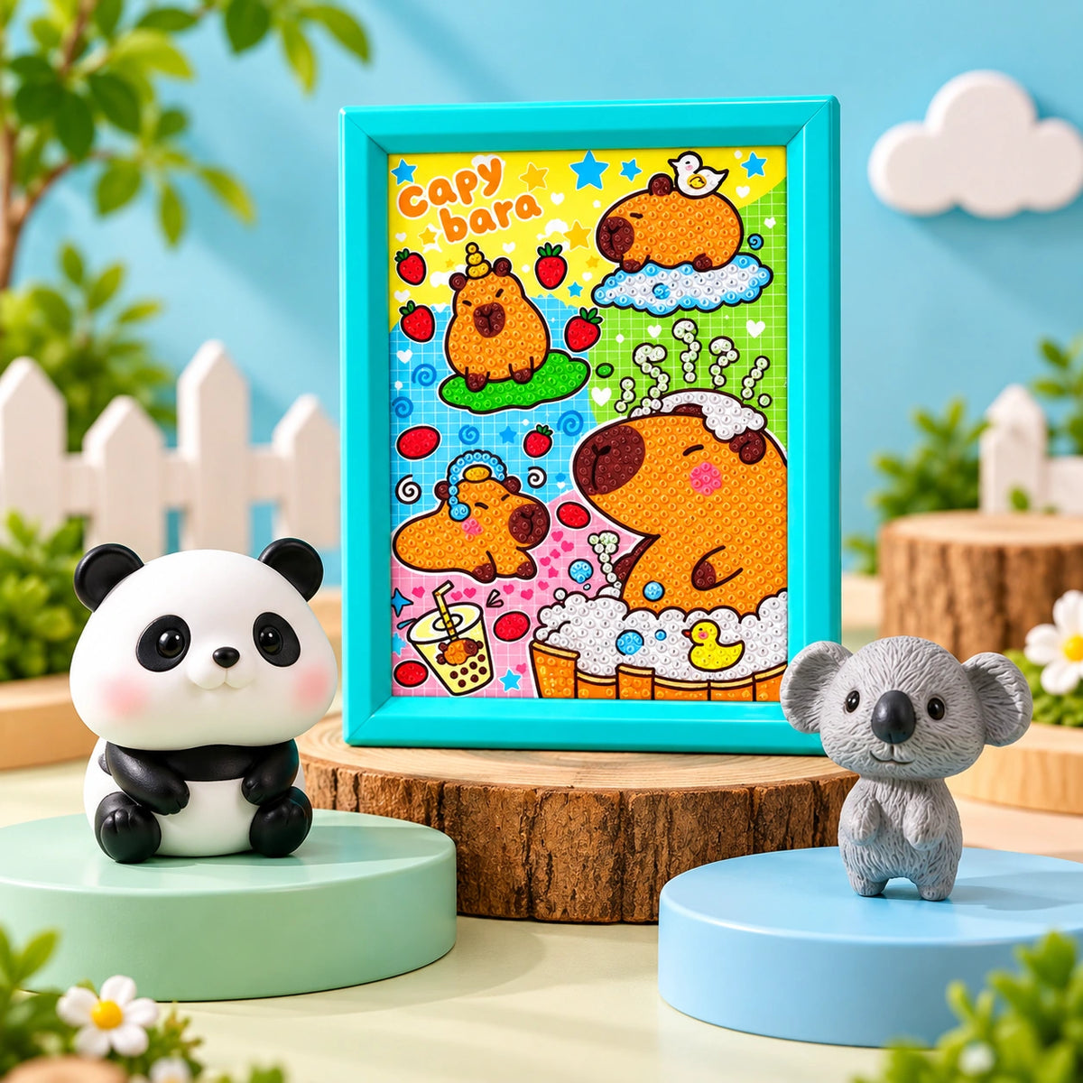 Kawaii Capybara & Cozy Wildlife Pals (3 in 1 set)