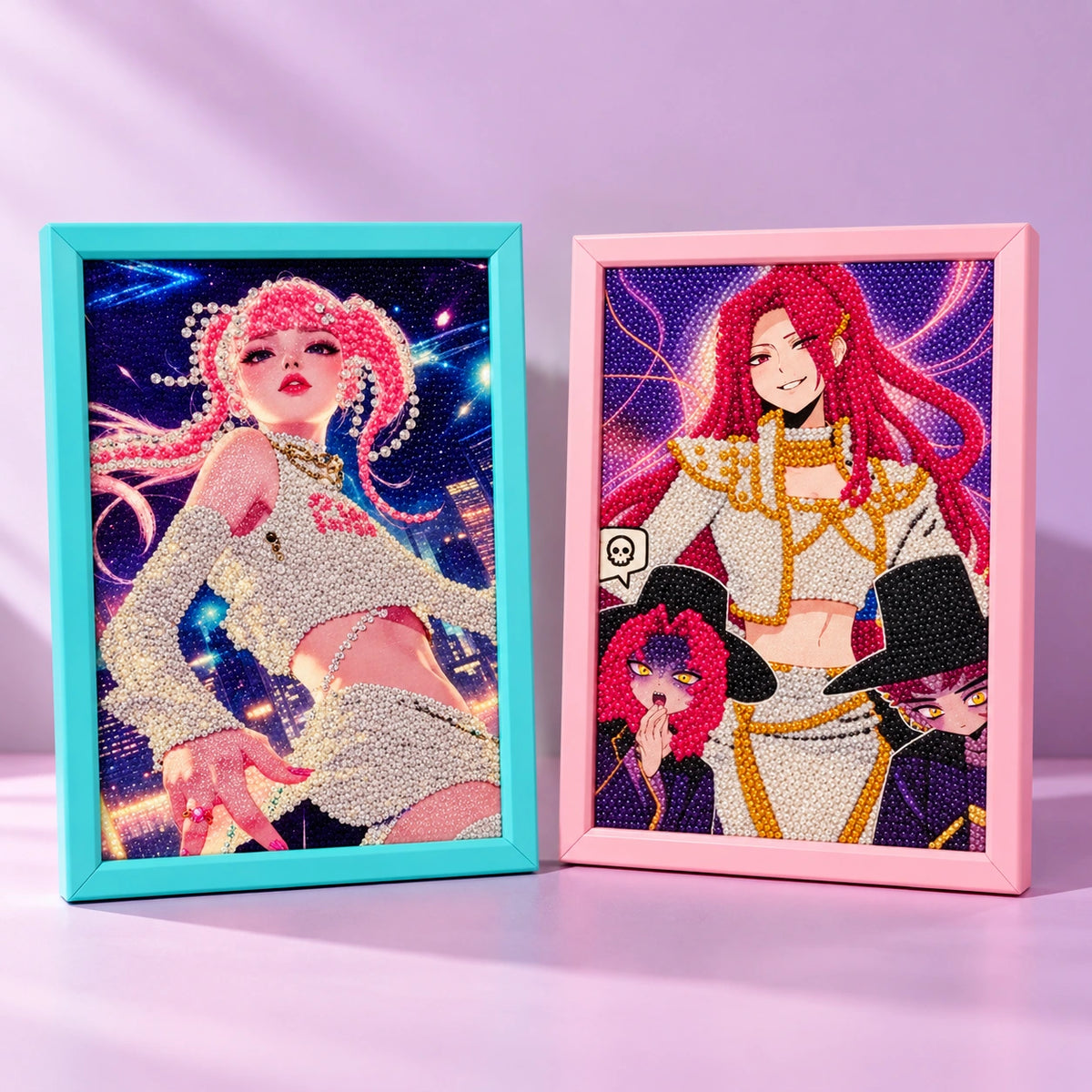 Neon Pop Fashion Diamond Art Duo (2 in 1 set)