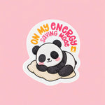 Energy Saving Mode Panda Laminated Sticker (1pc)